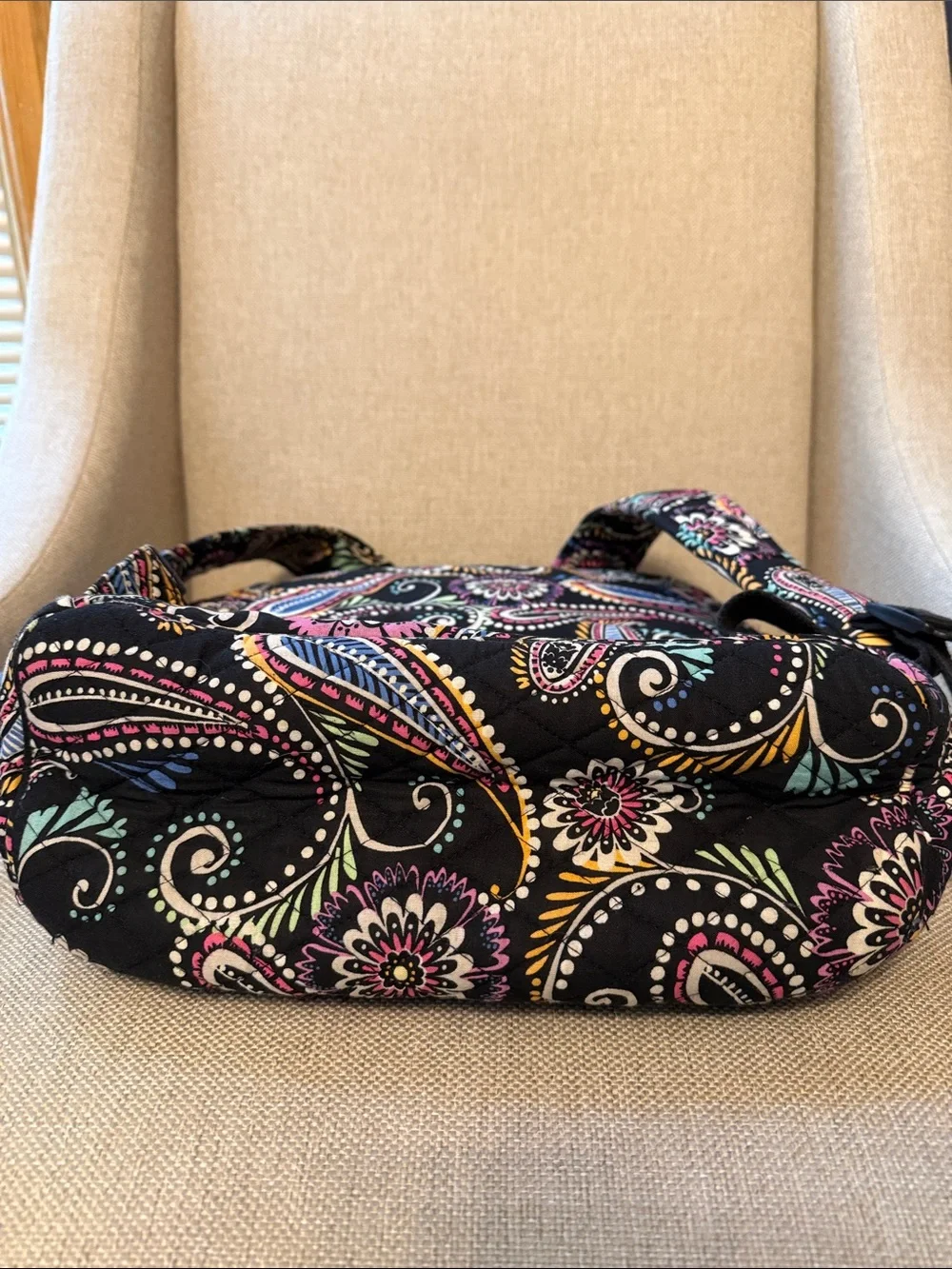 Vera Bradley Black Floral Paisley Backpack